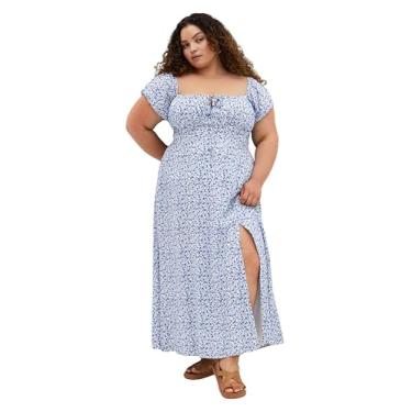Imagem de City Chic Vestido feminino plus size - Abbie, Floral azul, 26 Plus