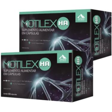 Imagem de Motilex ha kit c/2 cxs c/60 cáps cada - colágeno tipo 2 + ácido hialur