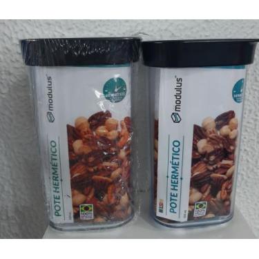 Imagem de Kit 2 Potes Herméticos Cereais Cumpridos - helsim