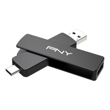 Imagem de Pen Drive PNY Duo Link V3 USB 3.2 Geração 2 Tipo-C e Tipo-A OTG Flash Drive Velocidades Extremas Leitura/Gravação 1000/800MB/s Armazenamento Móvel Externo Compatível com Smartphone/Tablet/Laptops