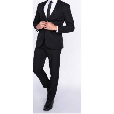 Imagem de Terno Slim MICROFIBRA PRETO - Elegante ternos , 42