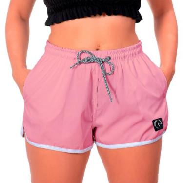 Imagem de Short praia academia feminino levinho bike degradê na cor rosa no tama