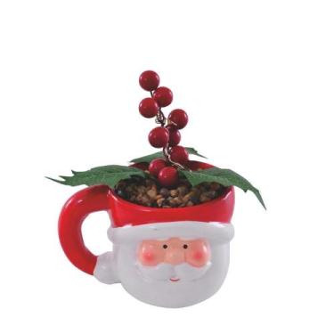 Imagem de Mini Vaso De Planta Decorativa Artificial 9.5X8X15Cm Natal - Wincy Nat