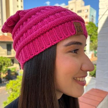 Imagem de Touca Caída Tricô Gorro Boina Beanie Lã Masculina Feminina Macio Quent