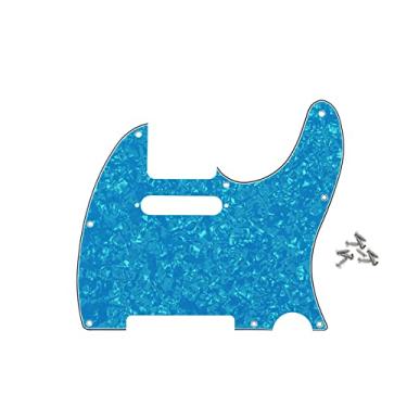 Imagem de ROZILO 8 Furos Tele Pickguard Placa de raspar para Telecaster EUA/Mexicano Para-lama Azul Pérola