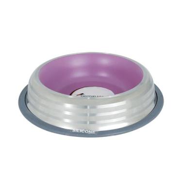 Imagem de Comedouro inox premium rosa 850ml para cães germanhart