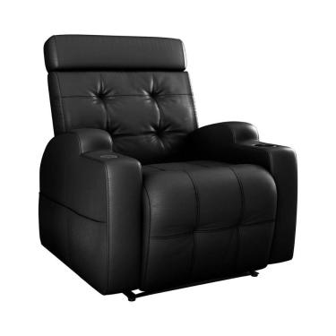 Imagem de Poltrona Reclinável Do Papai Automática Com Usb E Porta Copos Cherokee Sintetico Preto Matrix Sintetico Preto