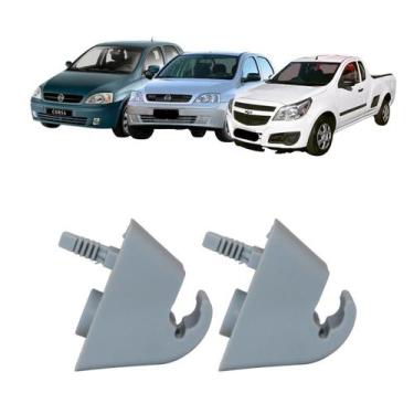 Imagem de Par Suporte Quebra Sol Novo Corsa Meriva Montana 2002 03 04 05 A 2012 