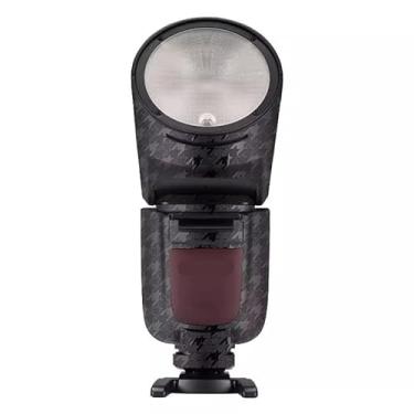 Imagem de Adesivo de flash para câmera antiarranhões para Godox V1 Pro Flash estroboscópico protetor de vinil protetor corporal decalque V1 Pro (Plover Black)