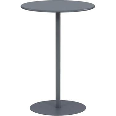 Imagem de Mesa Lateral De Metal, Mesa De Café Redonda, Mesas De Acento Modernas Para Varanda Quarto Café Cozinha E Sala De Estar, D, 48x56cm(18.9x22in)