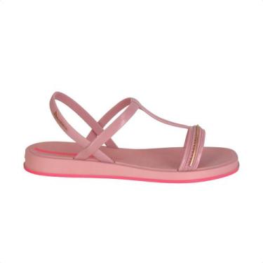 Imagem de Sandália Infantil Rasteira Ipanema Glow Rosa, Rosa, Dourado, 30