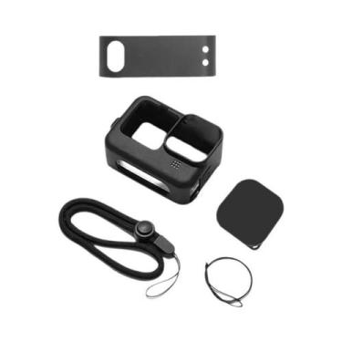 Imagem de Capa de Silicone Preta para GoPro - Proteção para Bateria, Tampa Later