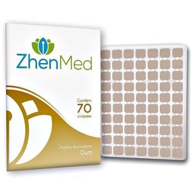Imagem de Placa Acupuntura ZhenMed Ouro Micropore Quadrado - 70 unidades - L.Fer