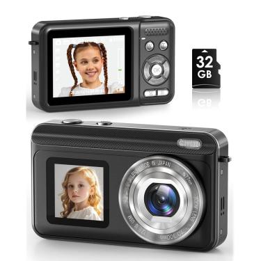 Imagem de Câmera digital Jexylon Real 2.7K de tela dupla 48MP 16x Zoom