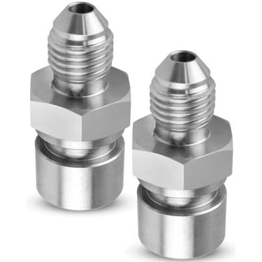 Imagem de 2 peças 4AN macho para 3/8-24 3/40.6 cm alargador invertido fêmea adaptador de linha de freio adequado para linhas de freio linhas de embreagem turbocompressor fornecimento de óleo pressão de óleo