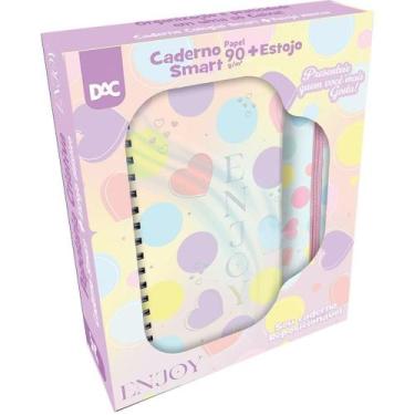 Imagem de Caderno 01X1 Capa Dura Colegial ENJOY SMART 80 Folhas com Estojo - DAC