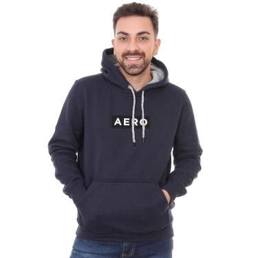 Imagem de Moletom Aeropostale Masculino Hoodie Aero Block Azul Marinho-Masculino