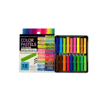 Imagem de GIZ PASTEL 18 CORES FLUORESCENTE
