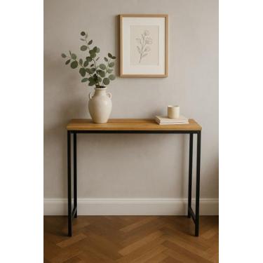 Imagem de Aparador Stell Prateleira Ferro Industrial Madeira Rustica - RT Ferrag