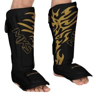 Imagem de Caneleira MKS Mythology com protetor de pé Black, P