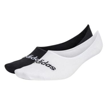 Imagem de Kit Meia Adidas Invisível 2 Pares, Branco, 14/16