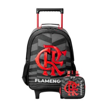Imagem de Kit Escolar Mochila De Rodinha+Lancheira Térmica Flamengo - Xeryus