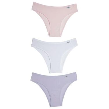 Imagem de Kit/3 Calcinha DelRio 51364 Biquíni Cotton T. P/GG, P, K3, Algodão doc