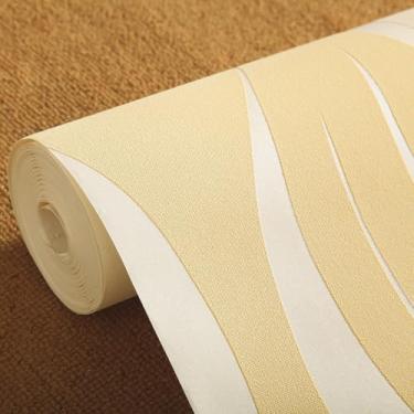 Imagem de 53 * 300 cm Folha de alga marinha engrossada tecido não tecido 3D estéreo autoadesivo papel de parede quente quarto sala de estar fundo papel de parede bege 53 * 300 cm