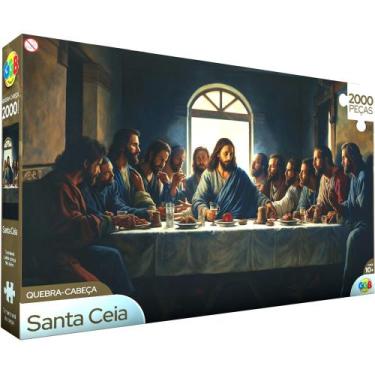 Imagem de Quebra Cabeça Puzzle Santa Ceia 2000 Peças - GGB Brinquedos