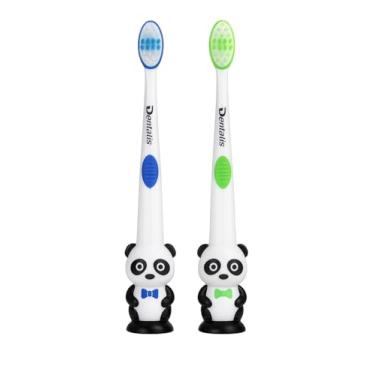 Imagem de Escova Dente Infantil Kit com 2 Unidades, Cerdas Macias, Cabeça Pequena, Cabo Anatômico, Limpeza Delicada para Gengivas Sensíveis - Ideal para Higiene Bucal Infantil