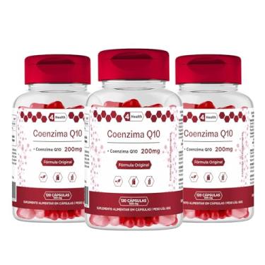 Imagem de Coenzima Q10 200mg – 120 Cápsulas | Alta Concentração - 4 Health (3POTES)