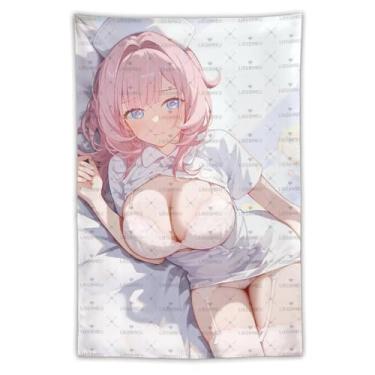 Imagem de LIEGBMEU Sexy Bikini Hot Anime Girl Tapeçaria 101.6 cm x 152.4 cm Interior Exterior Wall Quilt Art Decoração de Tapeçaria Caprichosa, Aa089
