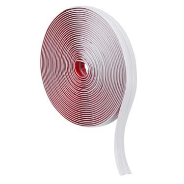 Imagem de PATIKIL Protetor de canto de parede 2 cm x 20 pés, protetor de borda de canto de parede autoadesivo flexível acabamento de moldagem de canto interno e externo para bancada de teto, branco