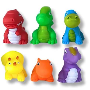 Imagem de Kit 6 Brinquedos Coloridos Hora Do Banho Para Bebês Castela - Castela 