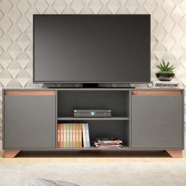 Imagem de Rack para TV Até 40 Polegadas Benevello 2 Portas Grafite - Pnr Móveis