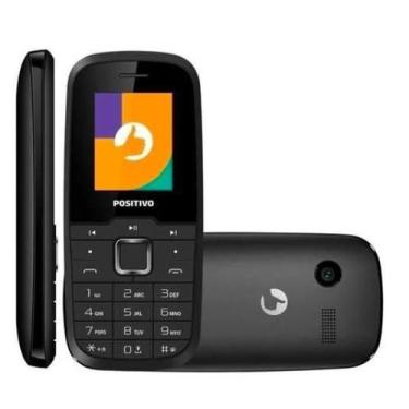 Imagem de Telefone Celular Para Idoso Dual Sim Preto P26 Pronta - Positivo