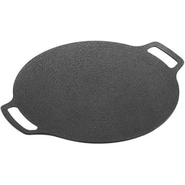 Imagem de 1 Peça De Ferro Fundido De 38 Cm De Espessura Chapa De Bolo Plana Antiaderente Para Churrasco Fogão De Indução