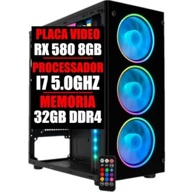 Imagem de PC GAMER I7 10 GERAÇÃO 5.0GHZ, RX 580 8GB DDR5, 32GB DDR4, SSD 480GB (32GB DDR4)