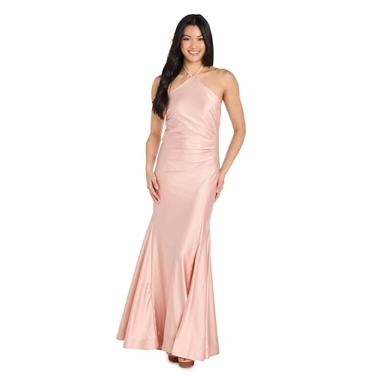 Imagem de Vestido colado ao corpo de cetim elegante com barra dupla nas costas e fenda frontal, Pétala/rosa, 15