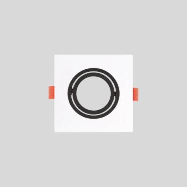 Imagem de Spot de Embutir Quadrado Preto e Branco MR16 Dicroica GU10 Direcionáve