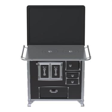 Imagem de Fogão a Lenha GII N 2 Gab Sec Preto com Tampa Saida Esquerda