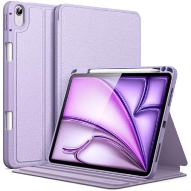 Imagem de JETech Capa para iPad Air 11 Polegadas M3/M2 (2025/2024), iPad Air 5/4 (2022/2020 5ª/4ª 10,9 Polegadas) com Porta-Pencil, Suporte Fino Tipo Fólio, Ativação/Repouso Automático (Roxo)