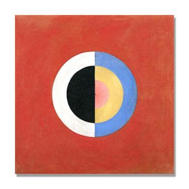 Imagem de Pôster Hilma Af Klint (O Cisne, nº 17), reproduções de pinturas famosas, imagem de arte abstrata para sala de estar quarto decoração de casa. Somente tela de 70 x 70 cm - 27,5 x 27,5 pol