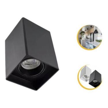 Imagem de Kit 9 Spot Sobrepor Quadrado Recuado C/ 9 Lâmpada Mr16 Gu10 - Embu Led