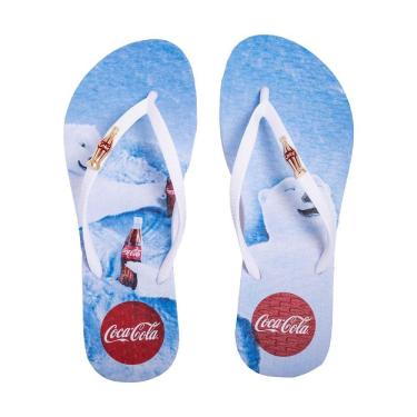 Imagem de Chinelo Coca Cola Snow Angel Bears Feminino Branco