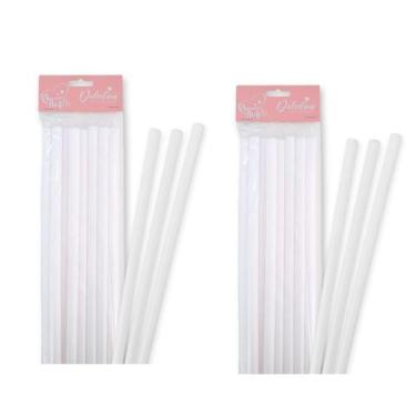 Imagem de Kit 2 Pcte C/ 8 Unid. Tubo Suporte Para Bolo 30cm x1,3cm - LSC Toys
