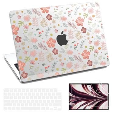 Imagem de QJUZO Capa compatível com MacBook Air de 13 polegadas 2025 2024 2023 2022 M4 M3 M2 A3240 A3113 A2681, capa rígida para laptop com protetor de tela + capa de teclado para MacBook Air de 13,6 polegadas