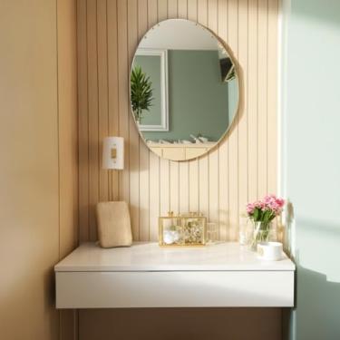 Imagem de Penteadeira Suspensa com Gaveta - 60x30cm, Branco ou Preto - Multiuso para Apartamento (Branco)