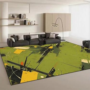 Imagem de Tapetes decorativos geométricos luxuosos para sala de estar, estilo carpete, para sofás e pisos laterais, macios para quarto (80 x 160 cm (31 x 62 pol.)/hxx-250730000559)