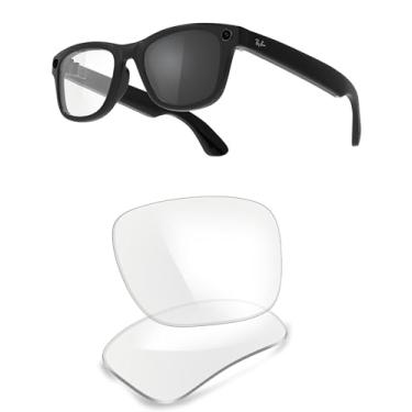 Imagem de ThunderClap Lentes de substituição polarizadas compatíveis com óculos inteligentes Ray-Ban Meta Wayfarer RW4006 50 mm - Eclipse Grey Photochromic